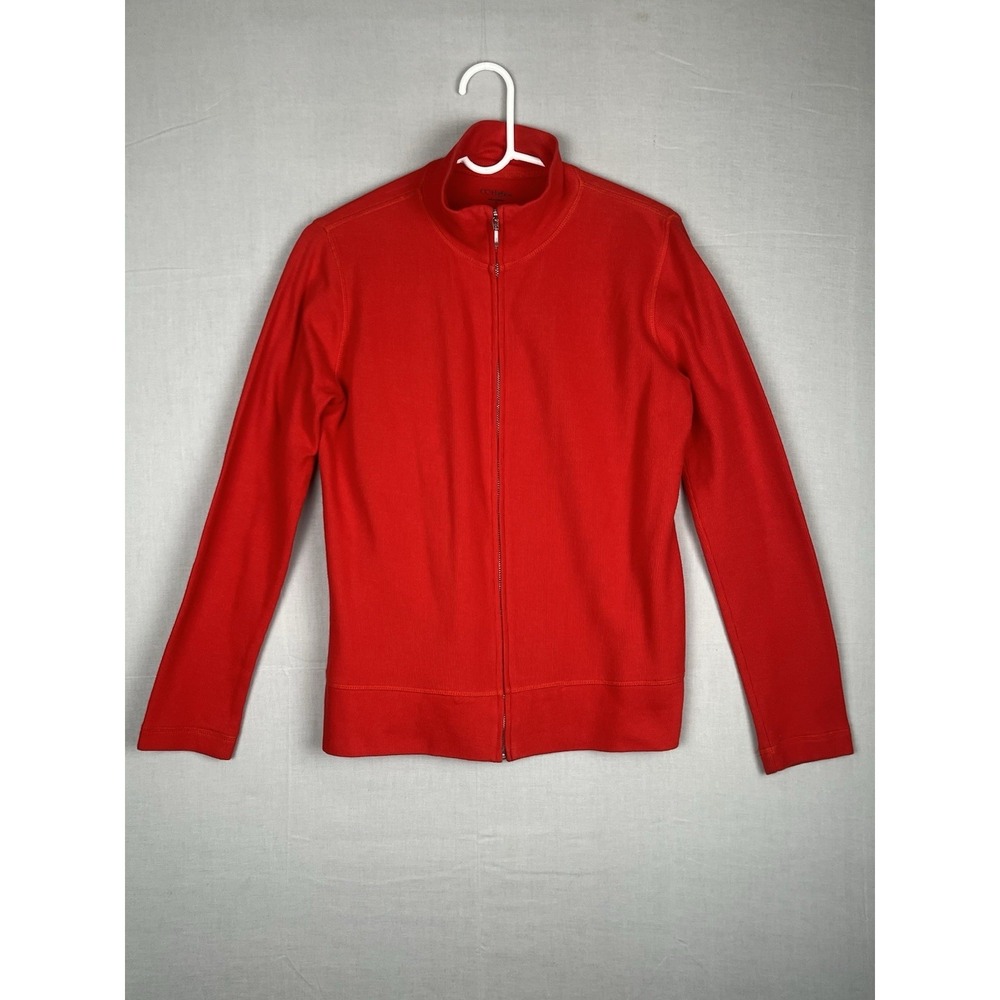CC Hughes Womens Red Knit‎ Top Long Sleeve Crew Neck Casual Stretch